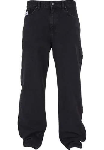 KARL KANI Baggy Fit Jeans - Lässiger Stil in Black, Größe 36 - Jeans im 5-Pocket-Design aus reiner Baumwolle für optimalen Tragekomfort. Ideal für den Alltag mit praktischen Details und stylischem Label-Stitching.