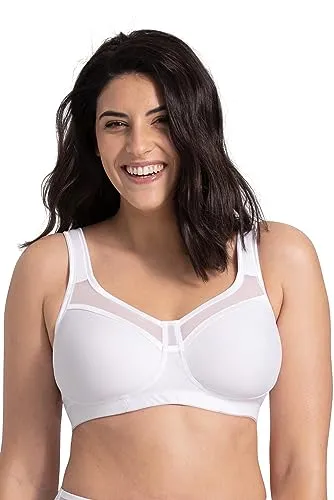 Miss Mary Sweet Senses Wireless BH Weiß C 75 - Funktionsunterwäsche - Bügelloser T-Shirt-BH mit unsichtbarer Passform, atmungsaktivem Material und gepolsterten, verstellbaren Trägern für höchsten Komfort.