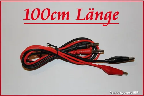2x 100cm Messleitung Prüfleitungen Bannanenstecker