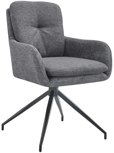 CLP Esszimmerstuhl Pickett mit 180° Drehfunktion, dunkelgrau