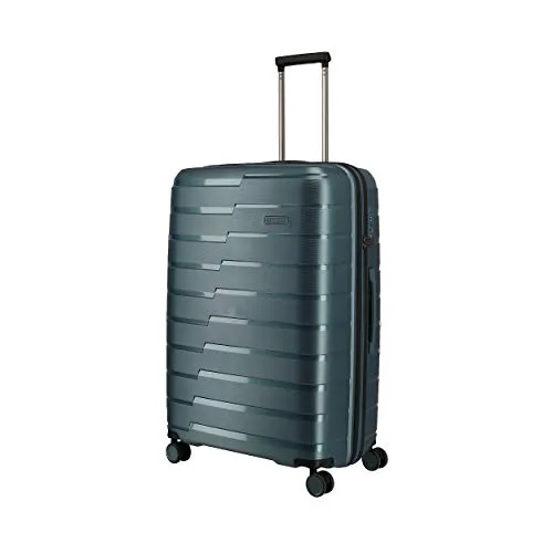 travelite AIR BASE Hartschalen Trolley L, 77 cm - Koffer mit 105 Liter Volumen und TSA Schloss, ultraleicht und stylish in eisblau, ideal für sicheres Reisen mit optimalem Innenleben und vier laufruhigen Rollen.