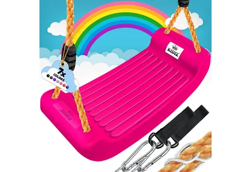 KIDIZ Einzelschaukel, pink - Einzelschaukel für Kinder ab 6 Monaten, inklusive Zubehör und sicherem Schaukelsitz für unbeschwerten Spielspaß unter Aufsicht.