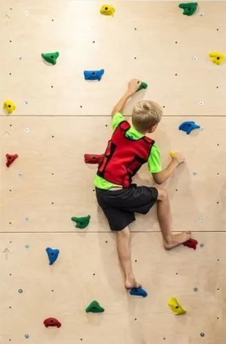 Create for you®- Kletterwand für Kinder - Hauskletterwand - Klettergerüst und Spielgeräte Indoor  - Montessori Spielzeug - 120x60 cm + 5 Klettersteine