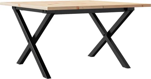 vidaXL Couchtisch X-Gestell aus Massivholz und Stahl von vidaXL