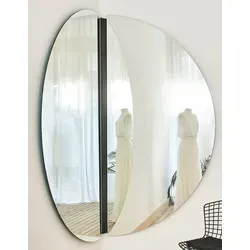 Casa Padrino Luxus Eckspiegel Schwarz 150 x 3,5 x H. 150 cm von Casa Padrino