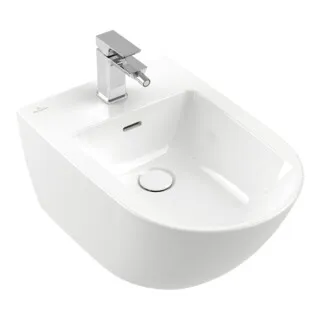 V&B Bidet Antao 37,5x56cm, wandhängend in pure black C-plus von Villeroy & Boch