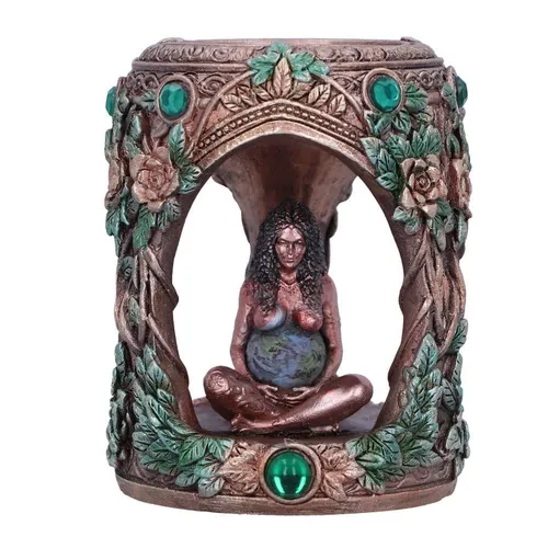 NN Designs Bronze Mother Earth Tea Light Holder 7Cm NEU in bronze von Rarewaves
