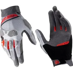 Leatt ADV X-Flow 5.5 Kurz Handschuhe - Grau/Hellgrau/Rot - L - Motorradhandschuhe mit MicronGrip-Technologie für optimalen Grip und hervorragendes Fahrgefühl, belüftet und leicht für maximalen Komfort.