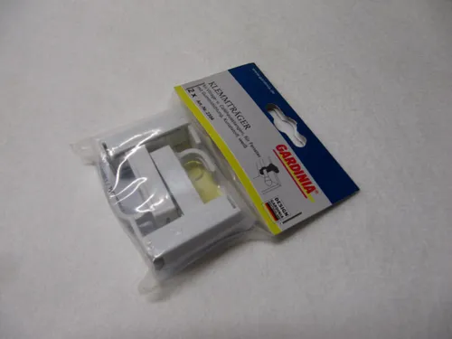 Gardinia Klemmträger für Vitragestangen, 2 Stück - Montage ohne Bohren - Gardinenstangenauflagen, praktische Klemmträger zur einfachen Montage ohne Bohren, ideal für Mietwohnungen und Fenster mit Gummidichtung.