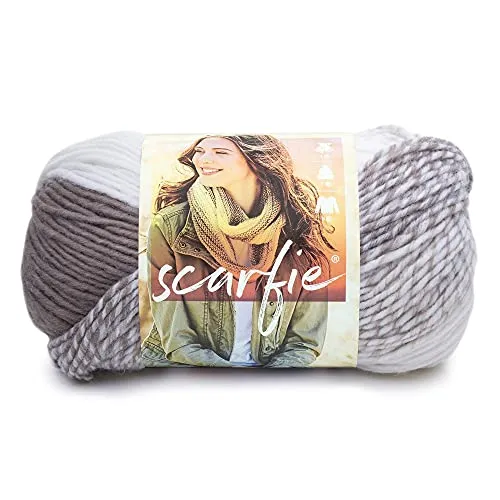 Lion Brand Yarn Scarfie - Strickgarn für Schals One Size Cremeweiß/Taupe