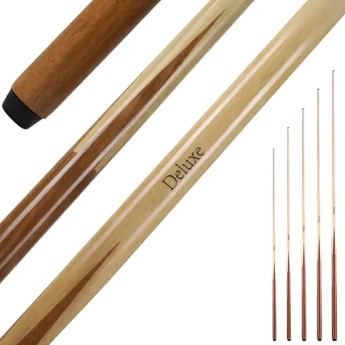 Winsport einteiliger Billard Queue Deluxe 100 cm - Hochwertiger Billard Queue aus Ahornholz mit 12 mm Schraubleder-Spitze. Ideal für Freizeit und Gastronomie. Robuste Verarbeitung und einfacher Austausch der Lederspitze für optimalen Spielkomfort.