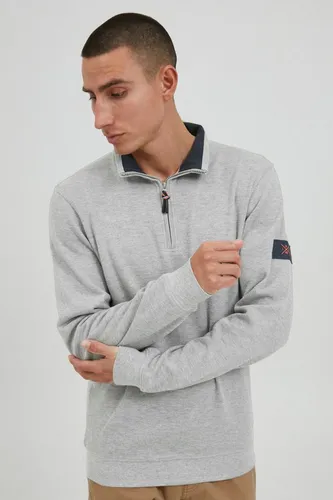 Indicode Herren Arcelino Sweatshirt Zip-Troyer, Größe:M, Farbe:Light Grey Mix (913) - Stylischer Sweat Troyer mit Stehkragen und verdecktem Reißverschluss. Ideal für Freizeit und Sport, überzeugt durch hohen Tragekomfort und elastische Ripp-Bündchen. Nachhaltige Produktion mit recycelten Materialien.