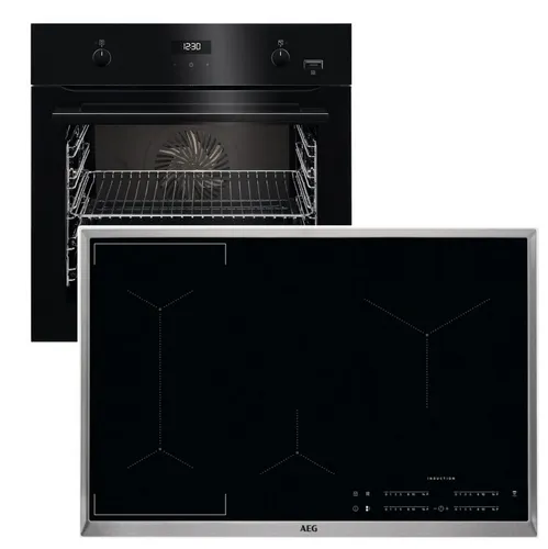 AEG Backofen-Set SteamBake + Induktionskochfeld 80cm
