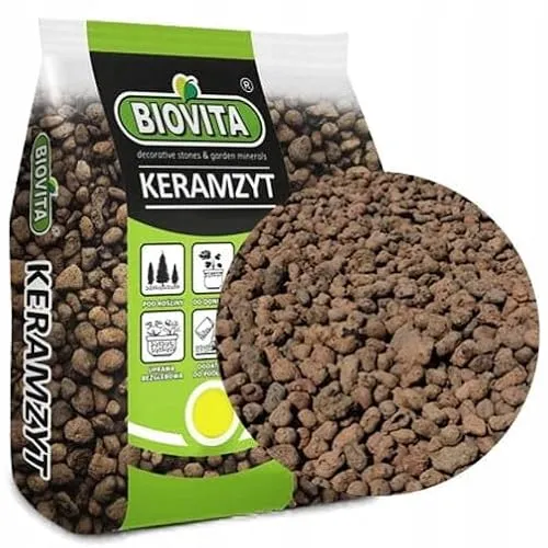 BIOVITA Blähton, Tongranulat zur Drainage 4-8 mm – Blähton Granulat für Zimmerpflanzen 18L