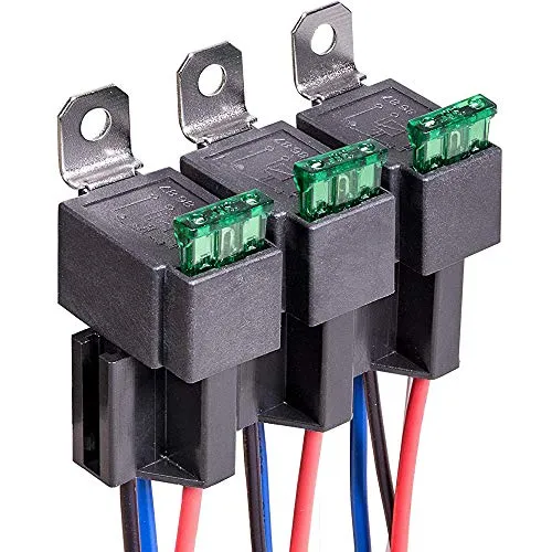 Gebildet 3 Stück 12V-Sicherungs Relais Schalter, 12-AWG-Kabelbaumsatz mit Eingebauter Diode