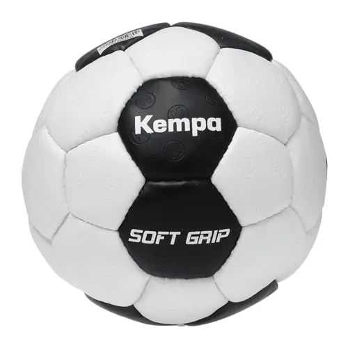 Kempa Handball Soft Grip Game Changer Trainingsball für Methodik Trainingsball Handball für Kinder - geringes Verletzungsrisiko, grau/Marine