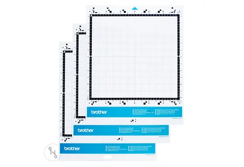 Brother SDX leicht klebende Matte 30,5 x 30,5 cm 3er Pack - Zubehör für Brother Stickmaschinen, ideal zum Schneiden von dünnen und filigranen Papieren, mehrfach verwendbar und sorgt für präzise Ergebnisse.