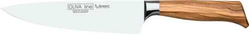 Burgvogel Oliva Line Kochmesser 23 cm - Hochwertiges Küchenmesser - Küchenmesser mit ergonomischem Holzgriff, ideal für präzises Schneiden und Kochen in der heimischen Küche.
