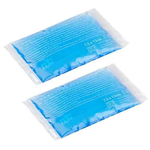 Medicalcorner24 Kalt Warm Kompressen, Gel, Mikrowellen geeignet, 8 x 13 cm, 2 Stück