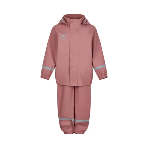 Color Kids Rain Set Solid PU 5649 ash rose (575) 110 - Overalls & Matschanzüge, nachhaltige Regenbekleidung mit 8.000 mm Wassersäulendruck und abnehmbarer Kapuze für optimalen Schutz und Sichtbarkeit bei schlechtem Wetter.