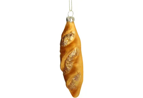 HD Collection Christbaumschmuck, Christbaumschmuck Glas 13,3cm Baguette Figur Gold