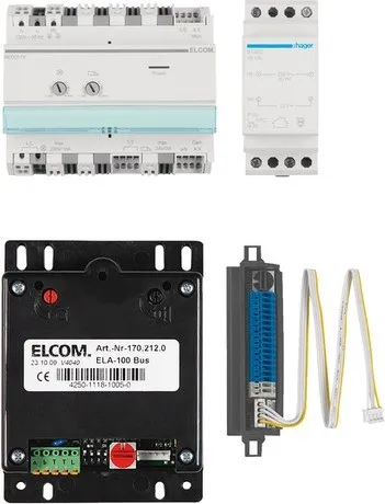 Elcom Audio-Sprechanlagen-Set REK001Y | 2-Draht Bus-System für bis zu 16 Teilnehmer - Gegensprechanlagen – modernes 2-Draht-System für klare Sprachübertragung und einfache Installation in Mehrfamilienhäusern oder Büros.
