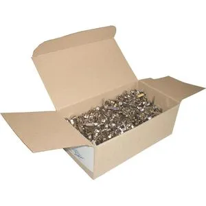 Wedo Musterbeutelklammern 1123000 – Rundkopf, Ø 7mm, 1000 Stück - Versandkartons: Hochwertige, vernickelte Musterbeutelklammern für sicheres Verschließen von Beuteln und Taschen. Ideal für kreative Projekte wie Scrapbooking. Lieferung in praktischer Pappschachtel.