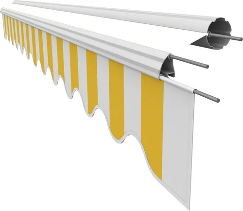 Leudus Markisen Volant für 4,5m Markisen Markisenbespannung Sonnenschutz Ersatzstoffe Sonnenmarkise fertig genäht (4,38x0.21m, SPD021)