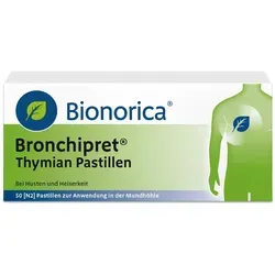 Bronchipret Thymian Pastillen - Pflanzliches Arzneimittel gegen Erkältungskrankheiten der Atemwege, lindert Beschwerden bei Bronchitis mit zähem Schleim und enthält hochwertigen Thymiankraut-Extrakt.