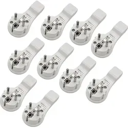 10x ARLI Schutzkontakt Winkelstecker weiß – extra flach mit Bügel - Weiß