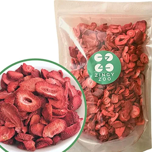 Gefriergetrocknete Erdbeeren | XL 350g Gefriergetrocknete Früchte Gefriergetrocknet | Getrocknete Früchte Ohne Zucker Trockenobst | Getrocknete Erdbeeren Gefriergetrocknet | Gefriergetrocknetes Obst