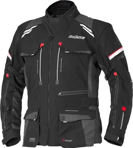 Büse Highland III Motorrad Textiljacke, schwarz, Größe 54 - Wasserdichte und atmungsaktive Motorradjacke mit herausnehmbarer Membran. Bietet optimale Bewegungsfreiheit und Komfort durch verstellbare Elemente und Belüftungsreißverschlüsse.