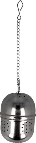 Tee-Ei EUROHOME Teesieb mit langer Kette und drehbarer Schraubkappe, Gewürzei mit feinem Sieb für losen Tee für alle Teeliebhaber 4x5cm