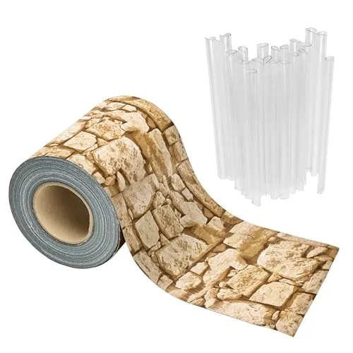 Garronda Sichtschutzstreifen 19 cm x 35 m aus PVC mit Befestigungsclips - Robuster Sichtschutzstreifen aus UV-beständigem PVC für Zaun und Balkon, ideal zur Erhöhung der Privatsphäre. Einfache Montage mit Befestigungsclips und anpassbare Länge für optimale Passform.