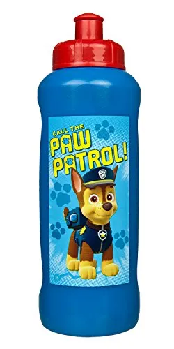 Scooli PPUT9911 - Sportflasche aus Kunststoff, leicht zu öffnen und zu schließen, BPA und Phthalat frei, Paw Patrol Chase, ca. 450 ml