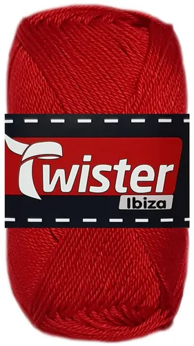 Kurtenbach 50 Gramm Twister Ibiza aus 100 % Baumwolle 35 Rot Bastelgarn