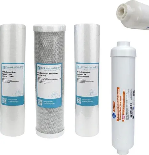 Filter Set 10' 4-teilig Ersatzfilter Umkehrosmose Anlage RO Sediment Aktivkohle