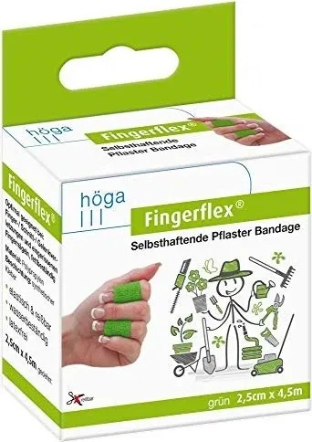 FINGERFLEX 2,5 cmx4,5 m grün latexfrei 1 St
