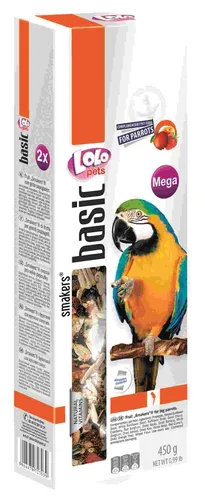 LoLo Pets BASIC - MEGA-FRUCHTAROMEN FÜR GROSSE PAPAGEIEN 450 g