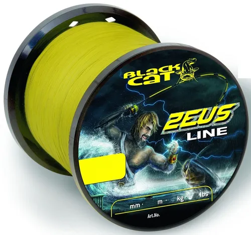 Black Cat Zeus Line Schnur - 3000m für Wallerangeln - Angelschnur von Black Cat, ideal für Wallerangeln. Mit 3000m Lauflänge und einer Tragkraft von 37kg bietet sie optimale Abriebfestigkeit und Sichtbarkeit.