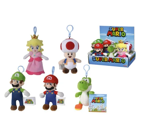 Simba Dickie Plüschanhänger Plüschanhänger SUPER MARIO 12cm 5fach sortiert