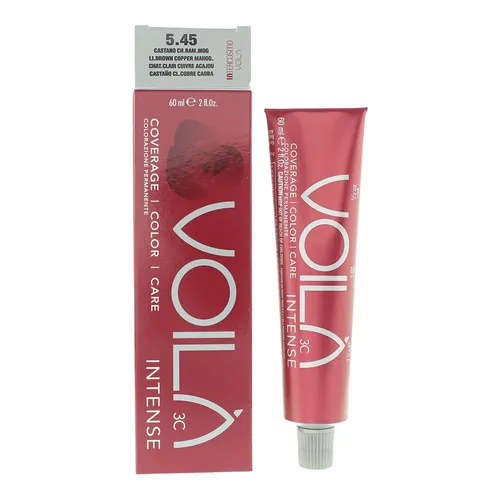 Intercosmo Voila 3C Intense 5.45 Light Brown Copper Mahogany Hair Colour 60ml
