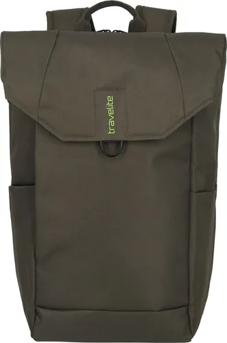 Travelite PATHWAY Fold Handgepäck Rucksack, 17,3 Zoll Laptop Rucksack - Tagesrucksack aus recyceltem Polyester mit Magnetverschluss und praktischer Aufsteckfunktion für Trolleys. Ideal für die tägliche Arbeit oder Citytrips, mit gepolstertem Laptop- und Tabletfach.