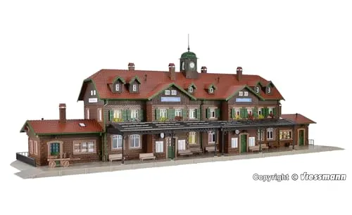 Vollmer H0 43502 - Bahnhof Moritzburg Modellbahn - Modelleisenbahnen-Zubehör mit detailliertem Bahnhofsmodell, ideal für realistische Landschaftsgestaltung auf Ihrer Modellbahn.