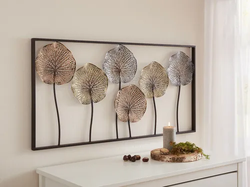 Wanddeko Lotus - Wandbild für stilvolle Wohndekoration - Bilder & Drucke - Großzügiges Wandbild in Braun (100 x 50 cm) für ein harmonisches Ambiente in jedem Raum.