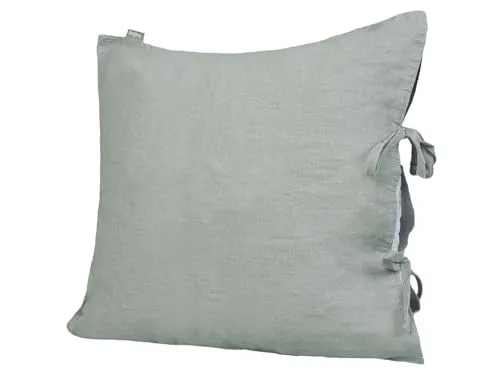 beties Leinen Kissenbezug 80x80 cm – 100% Leinen, Stein-grau