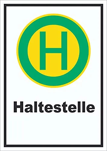 Schild Haltestelle A6 (105x148mm)
