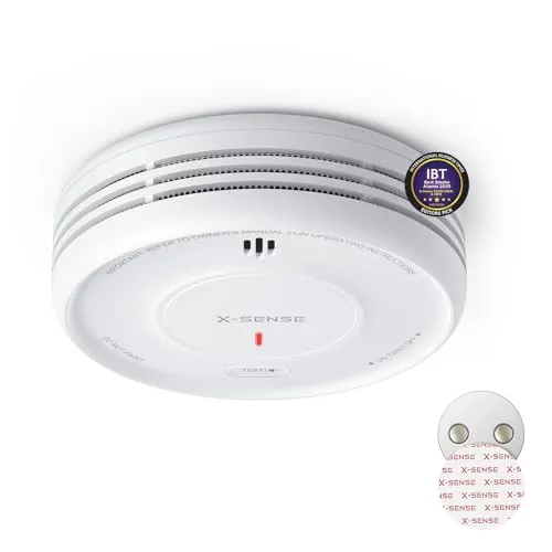 X-Sense Intelligenter Rauchmelder WLAN mit Magnethalterung, Funkrauchmelder smart, 10 Jahre Produktlebensdauer, Austauschbare Batterie, APP-Funktion erfordert die SBS50-Basisstation, XS0D-MR, 1 Stück
