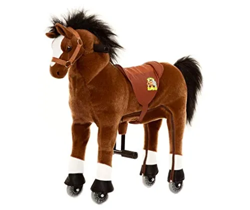Animal riding ZRP002S Reitpferd Amadeus für Kinder - Schaukelpferde & -tiere, weicher Plüschkörper mit innovativem Antriebssystem für echtes Reitgefühl, geeignet für Kinder ab 3 Jahren