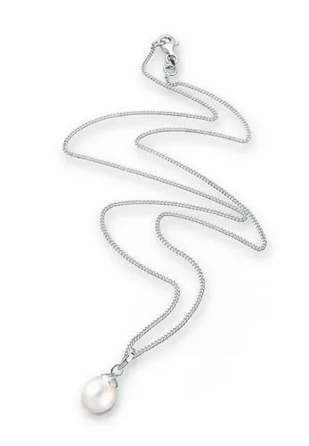 Elli Perlenkette Süßwasserzuchtperlen Tropfen Anhänger 925 Sterling Silber